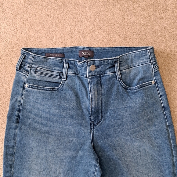 NYDJ Girlfriend Jeans Womens 10 Blue Denim Stretch Lift Tuck Technology - Picture 3 of 11